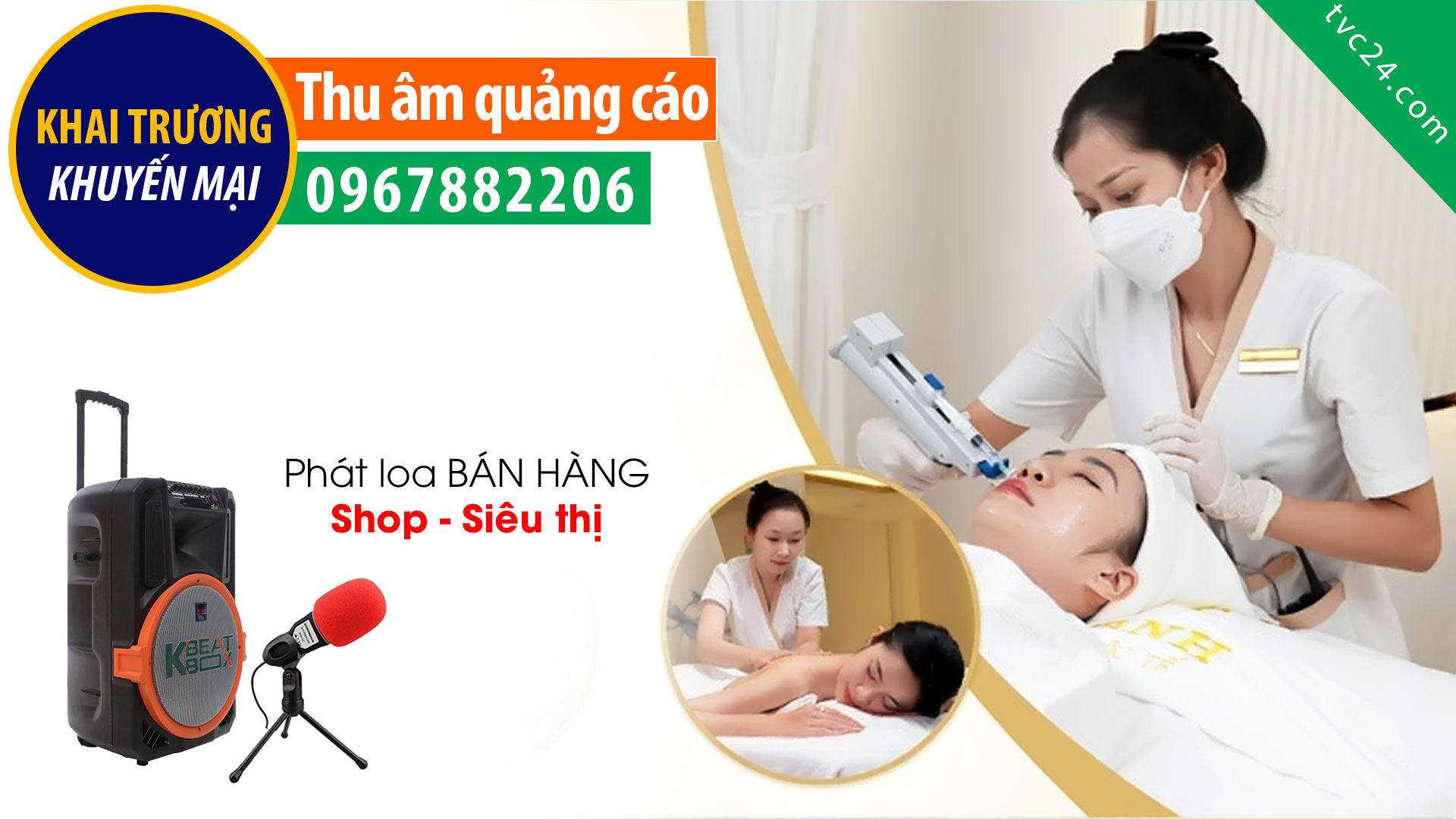 Thu âm quảng cáo Spa Thuỷ Mộc MC nữ đọc Khuyến mại cực Hay