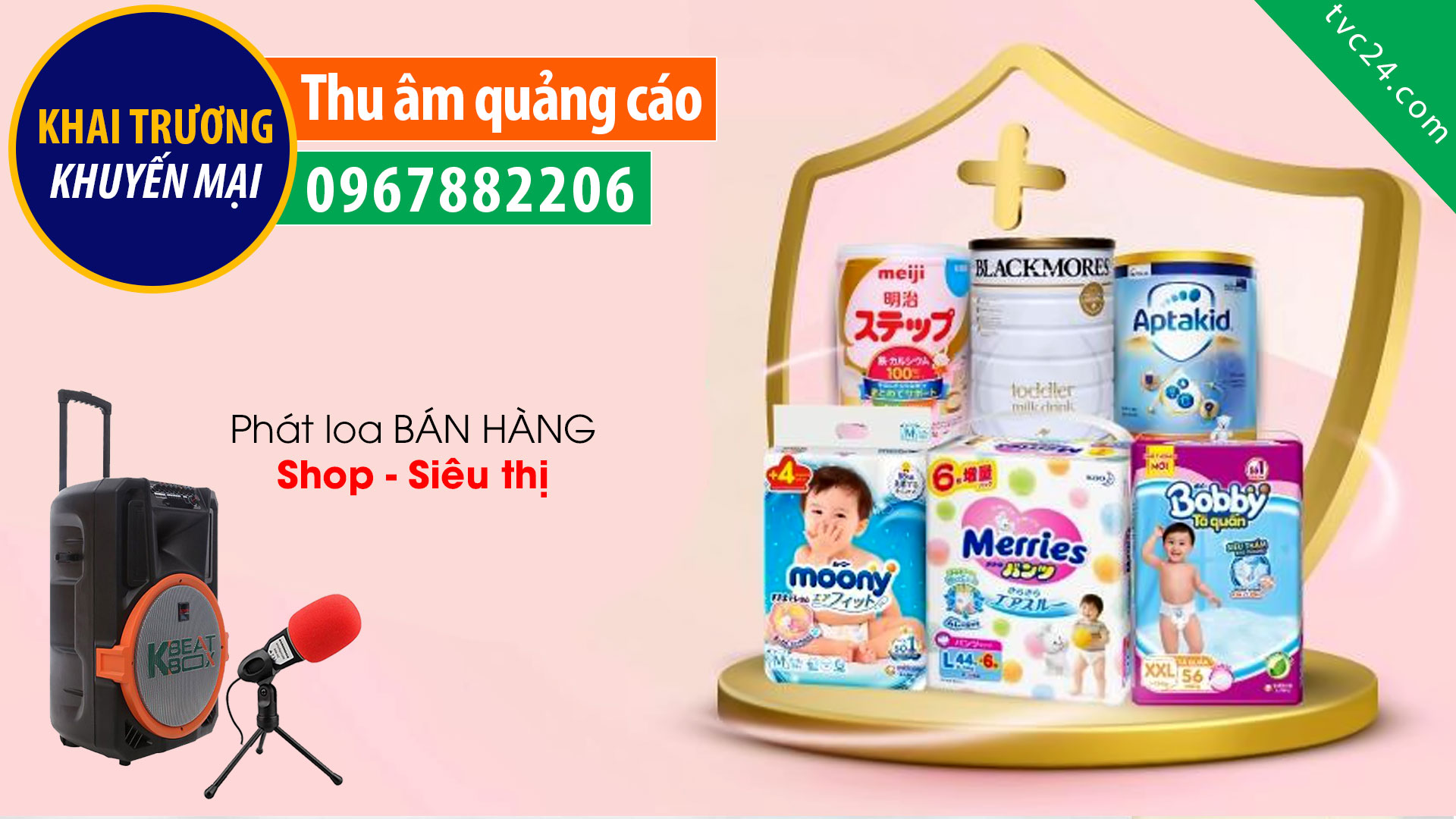 Thu âm quảng cáo Thế Gới Sữa Bỉm MC nữ TVC24