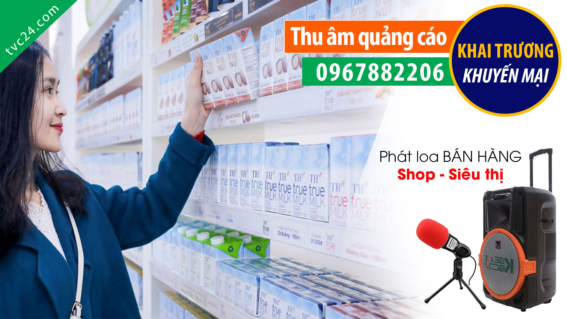 Thu âm quảng cáo Thế giới sữa bỉm Bảo Uyên TVC24 đọc PHÁT LOA bán hàng