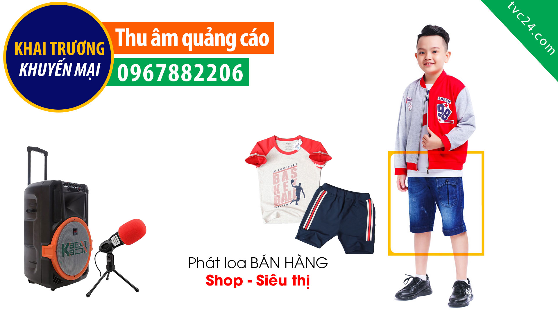 Thu âm quảng cáo cửa hàng quần áo Thúy Chiến TVC24 đọc khuyến mại cực Hay