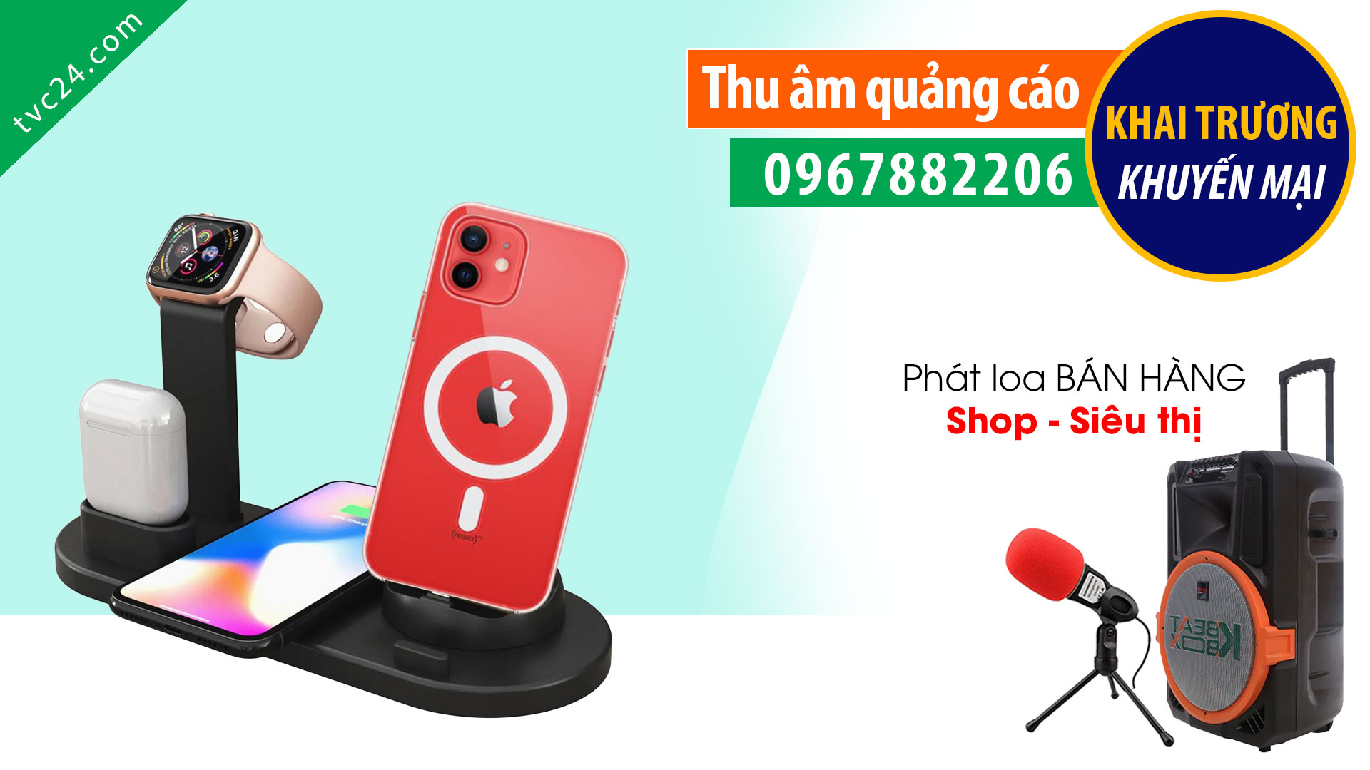 Thu âm quảng cáo shop phụ kiện điện thoại Mạnh Linh TVC24