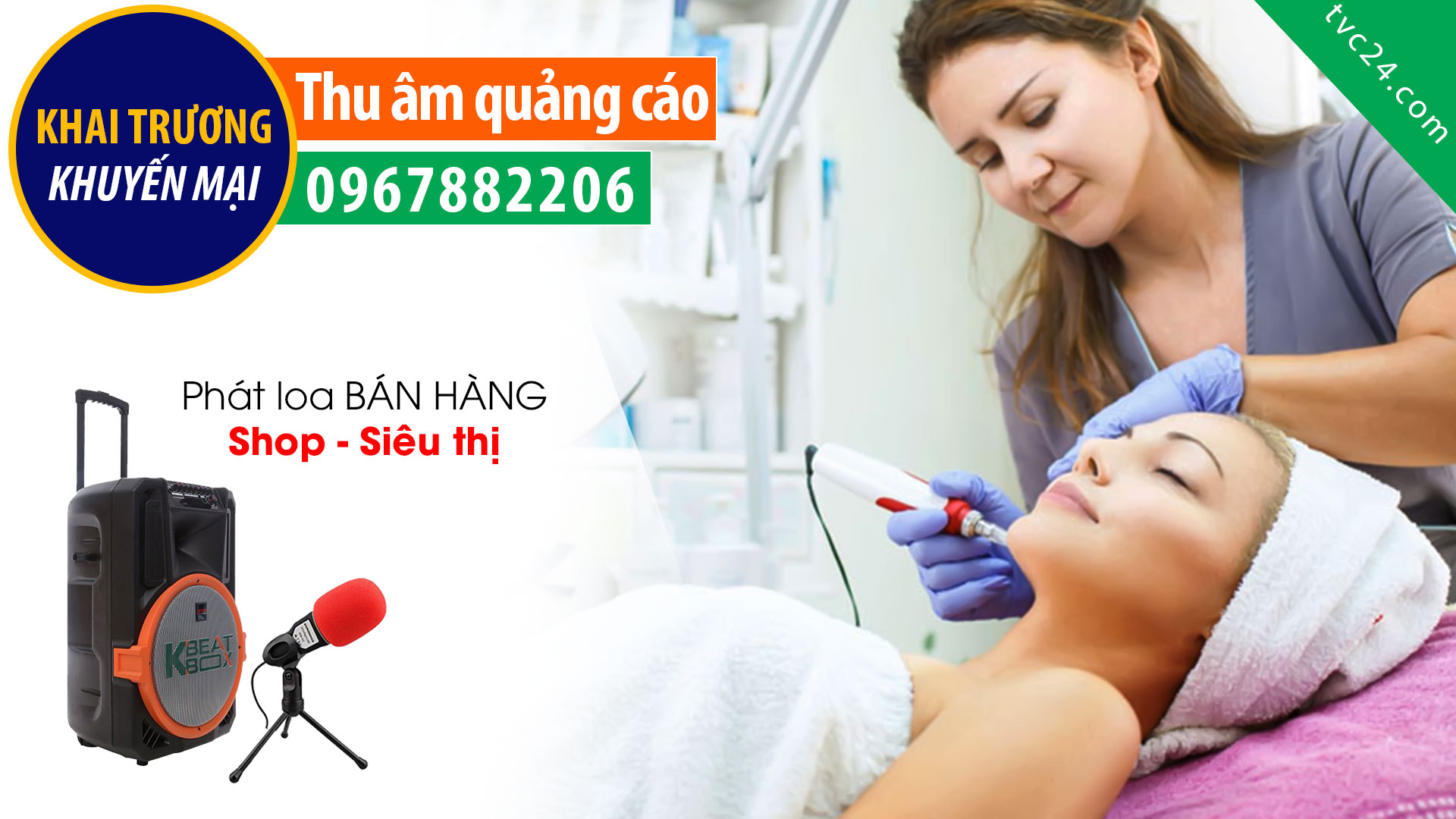 Ghi âm Thẩm mỹ Nguyệt Quỳnh TVC24 giọng đọc cực cuốn hút