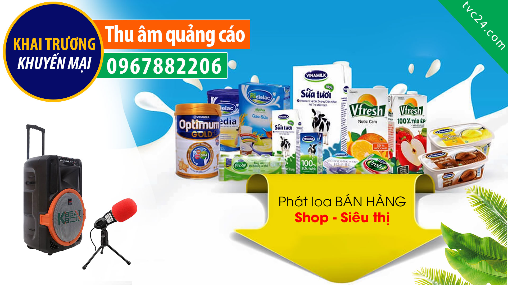 Thu âm quảng cáo sữa bột bỉm Hương Tuấn TVC24 đọc Khuyến mại