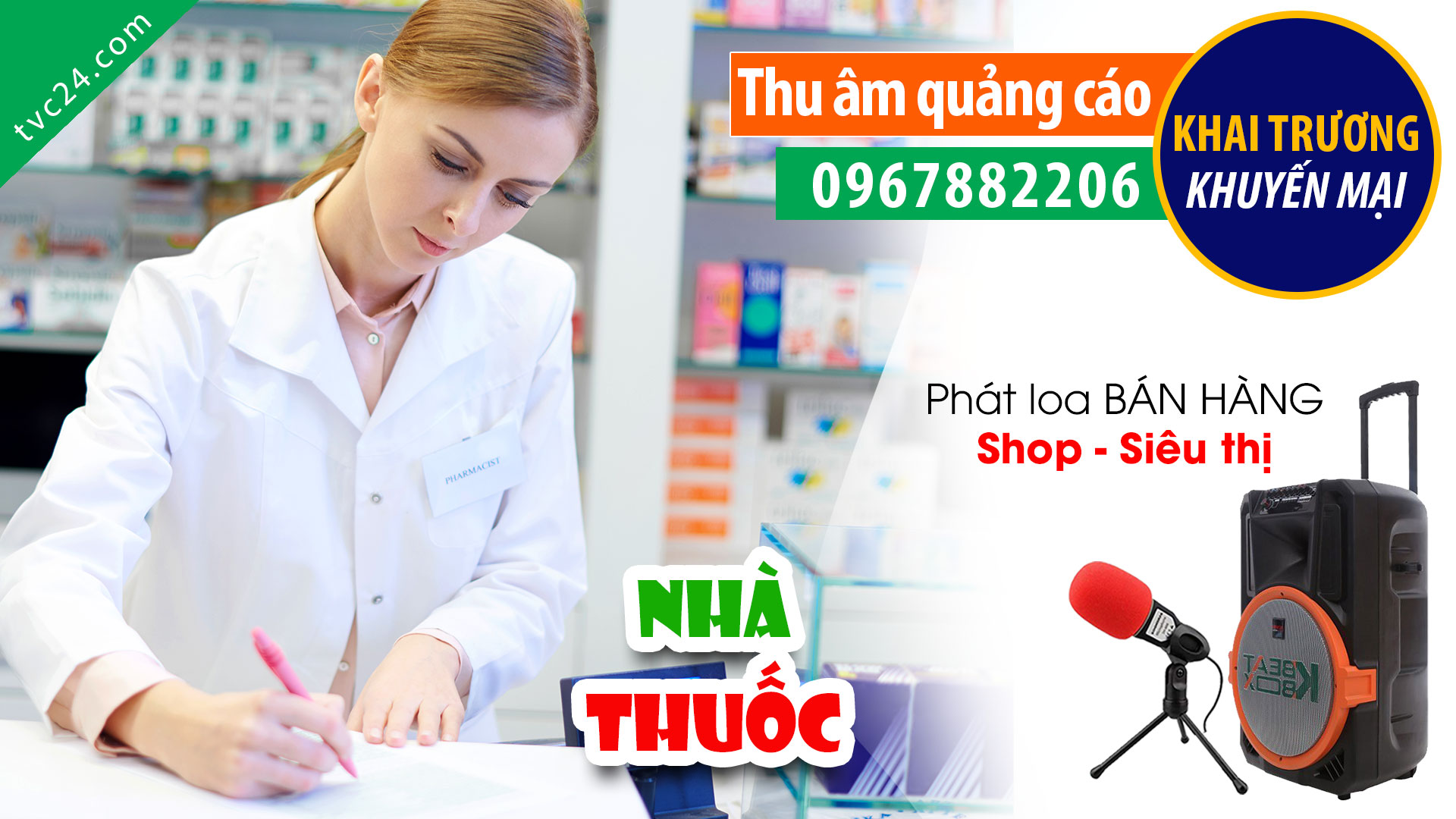 Thu âm nhà thuốc Thu Huyền sinh nhật Khuyến mại giảm giá