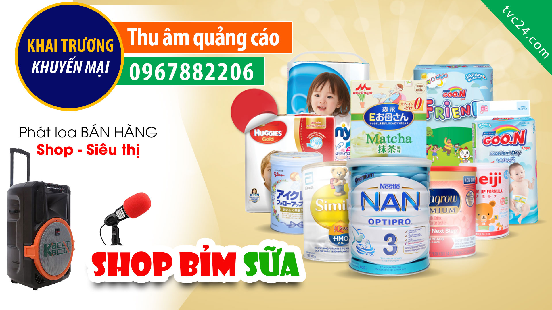 Thu âm quảng cáo shop Thiên đường mẹ và bé Vy Kids MC đọc BÁN HÀNG siêu HOT
