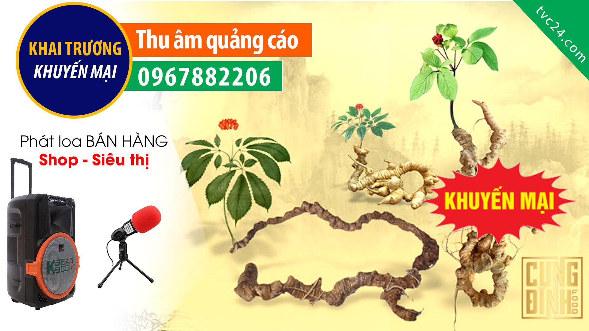 Thu âm lời bình TVC quảng cáo Cung Đình food MC nữ giọng miền Nam