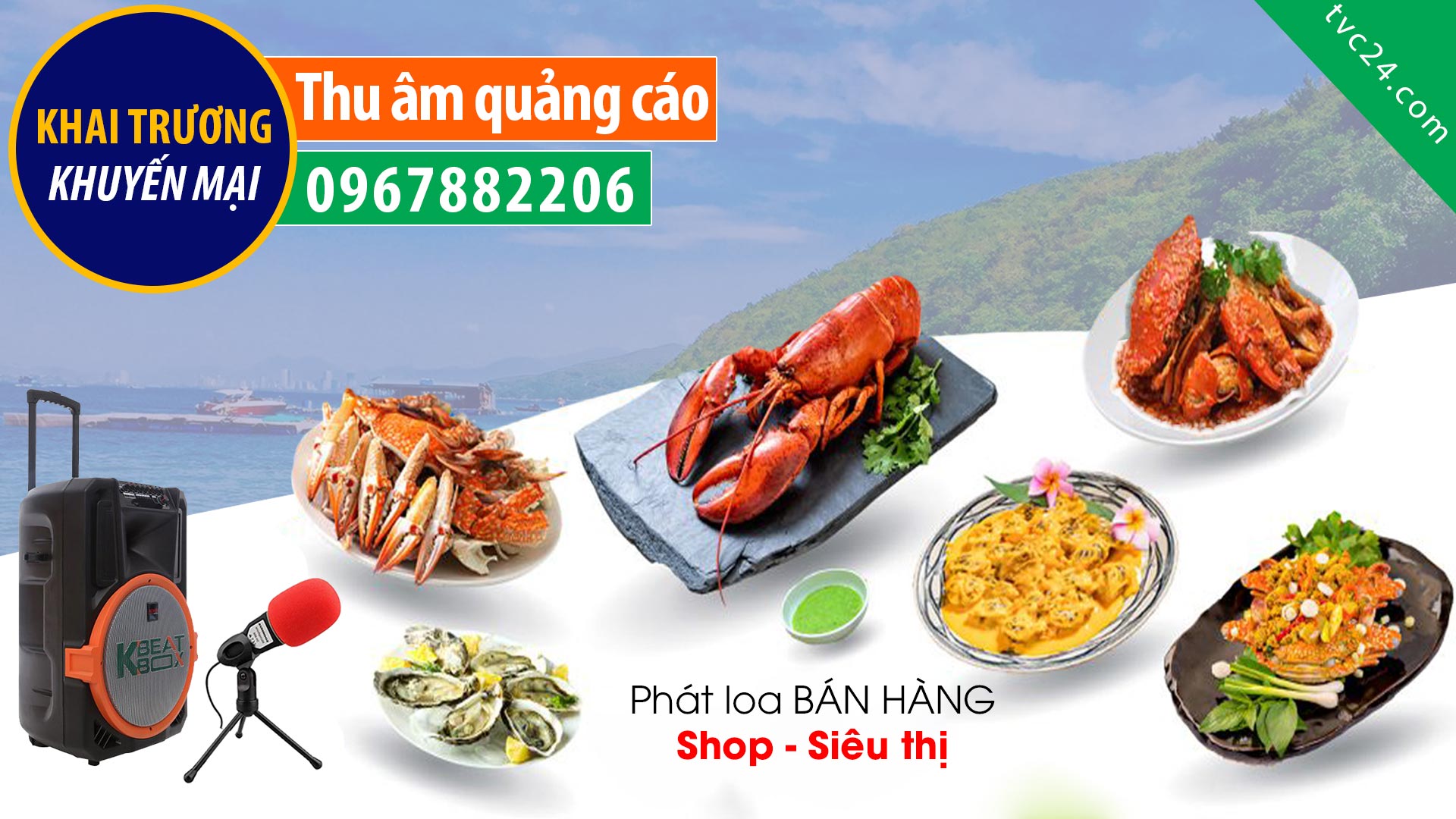 Thu âm quảng cáo Vựa Hải Sản Bến Tre MC đọc Hấp dẫn