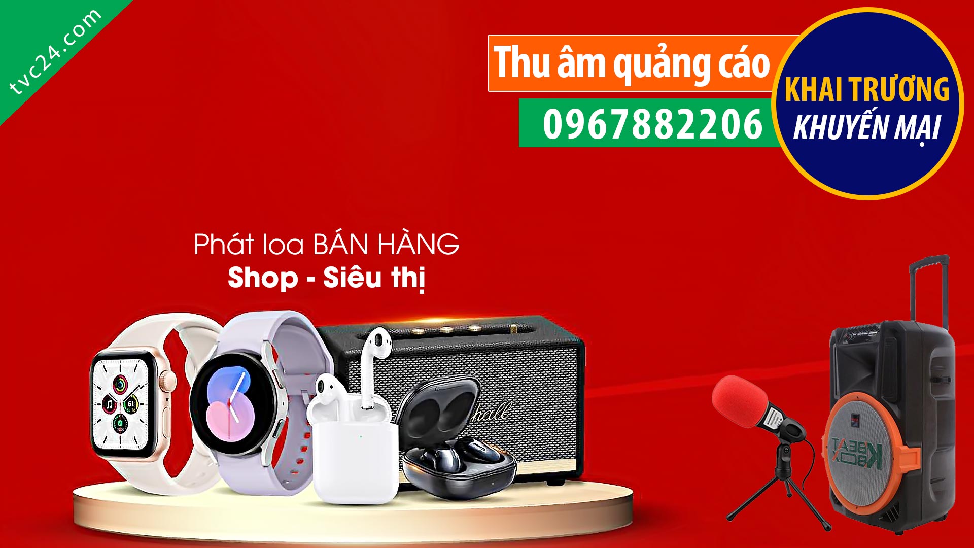 Thu âm quảng cáo điện máy điện thoại Chiến Hương TVC24 đọc phát thanh