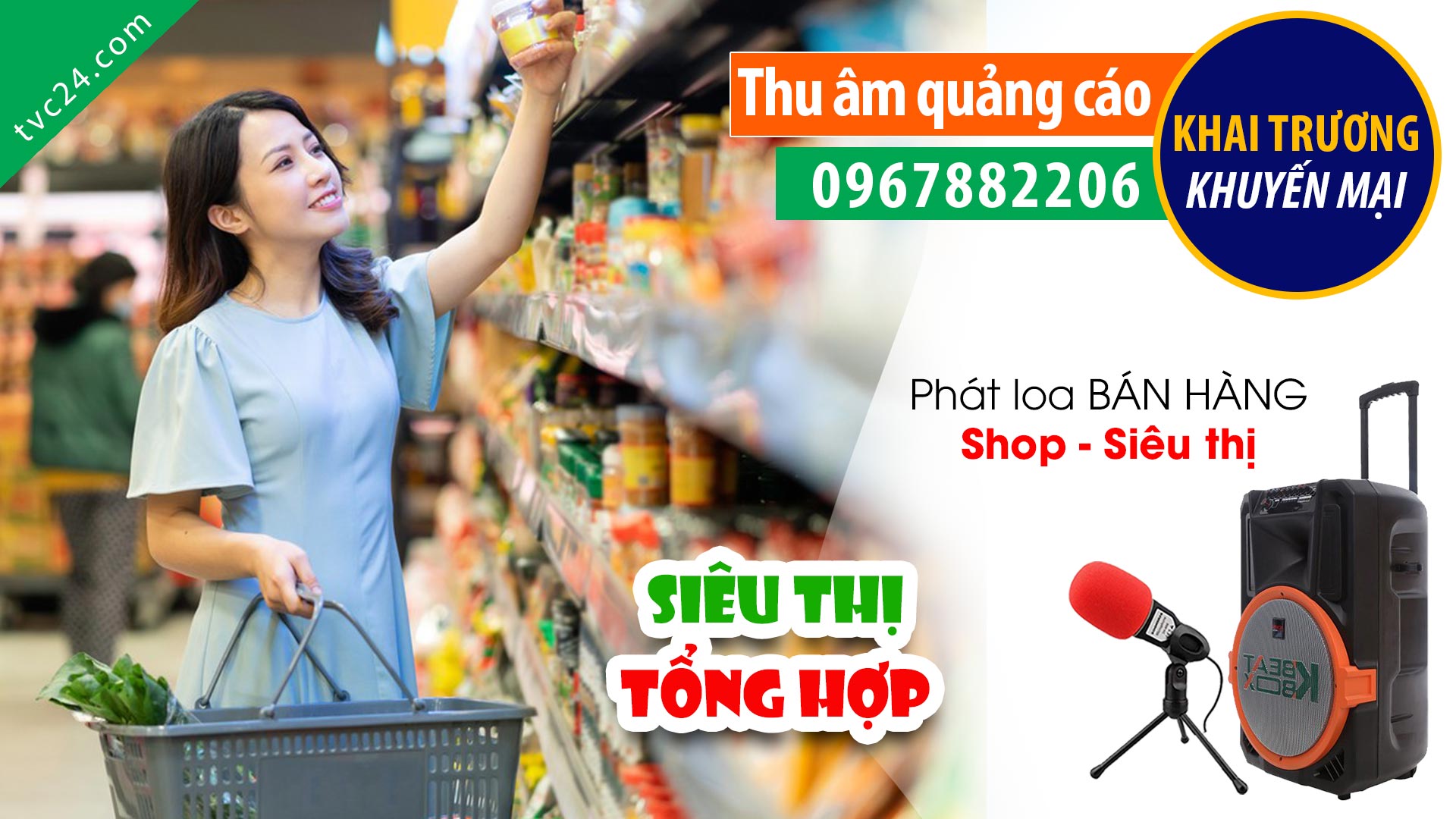 Thu âm quảng cáo siêu thị Savin mart MC phát thanh cực Hot