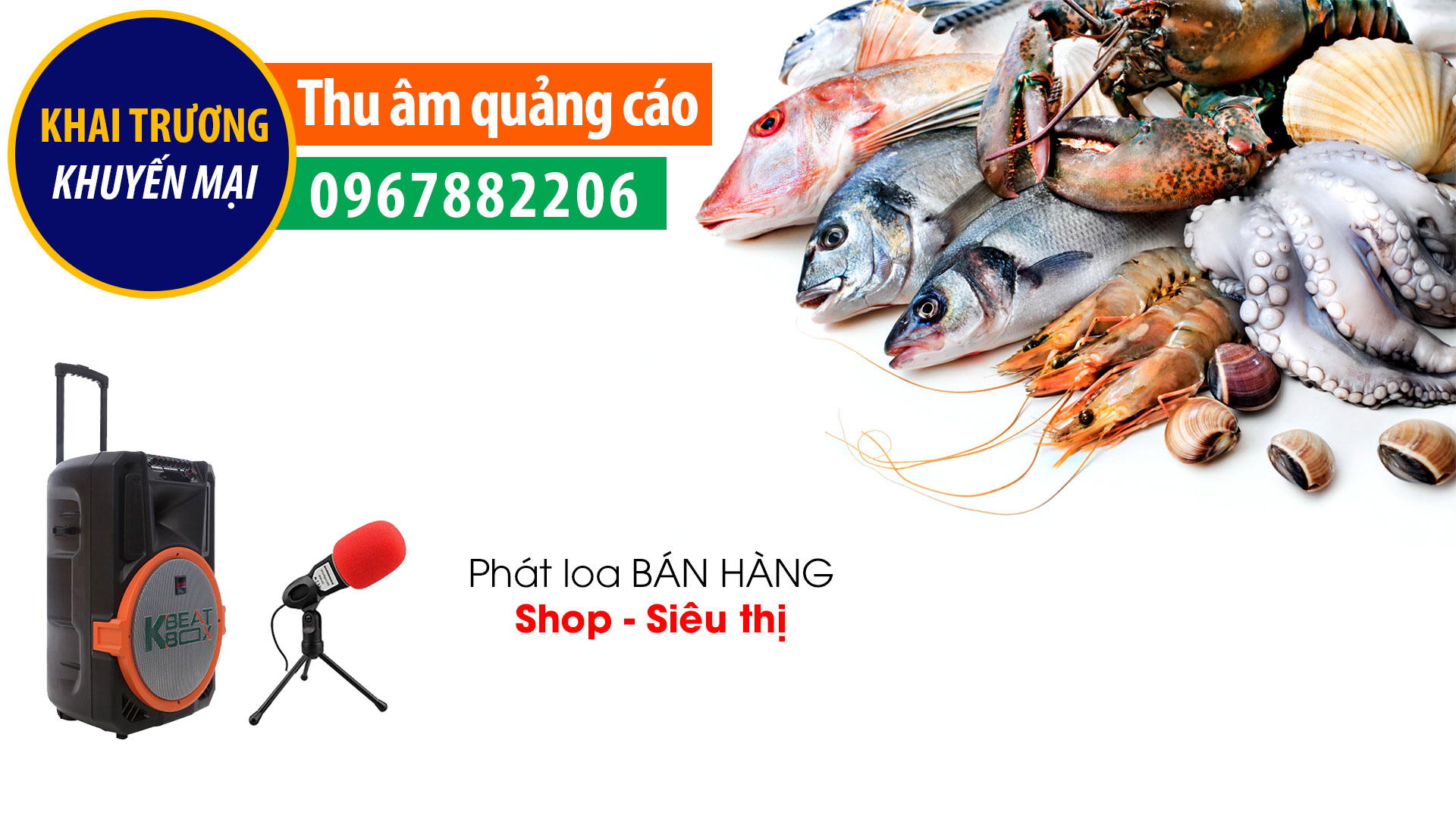 Thu âm quảng cáo bán hàng chợ hải sản Quang Ninh Nguyễn Thoa