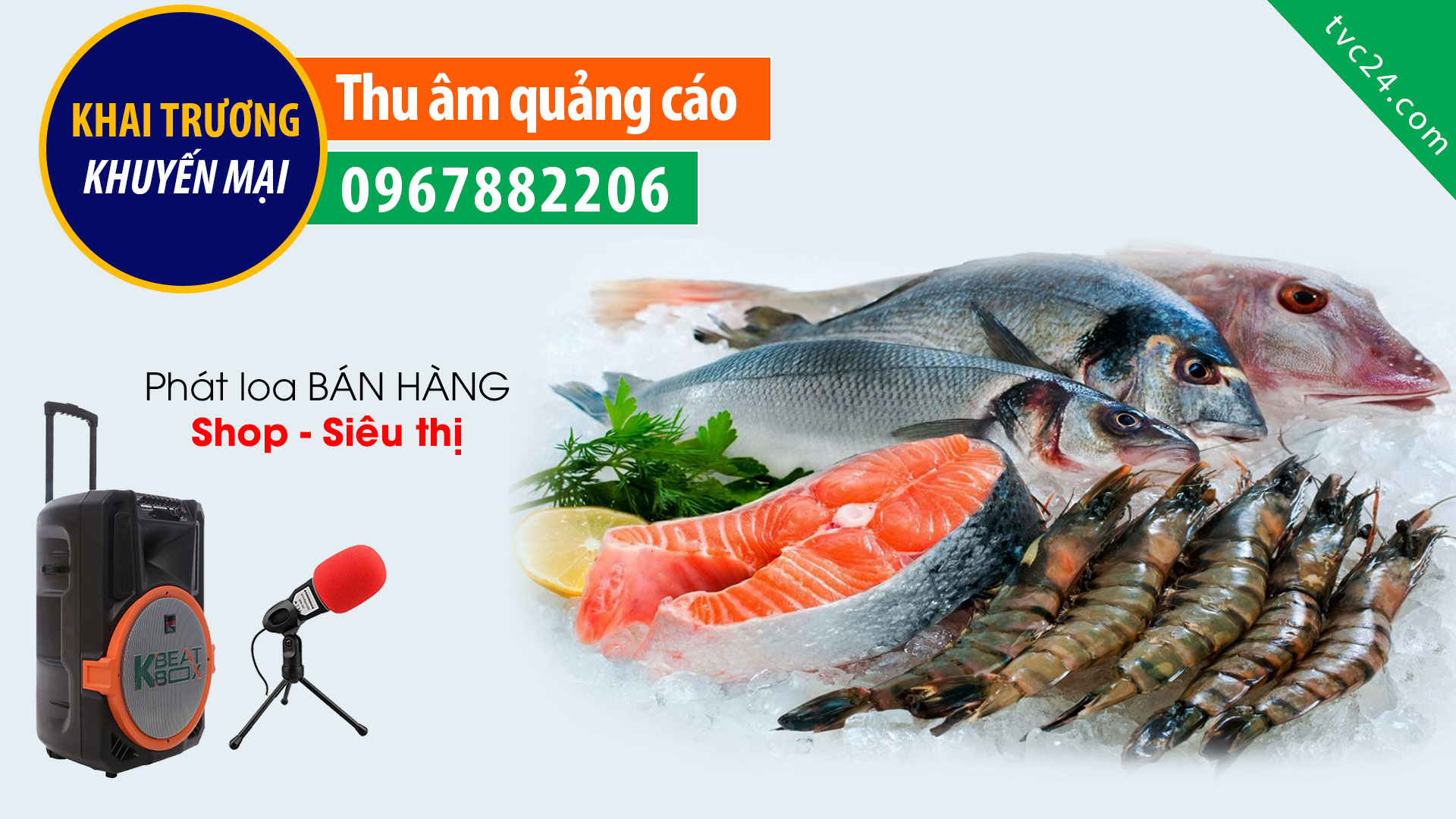 Ghi âm khai trương hải sản Vân Đồn TVC24 đọc quảng cáo