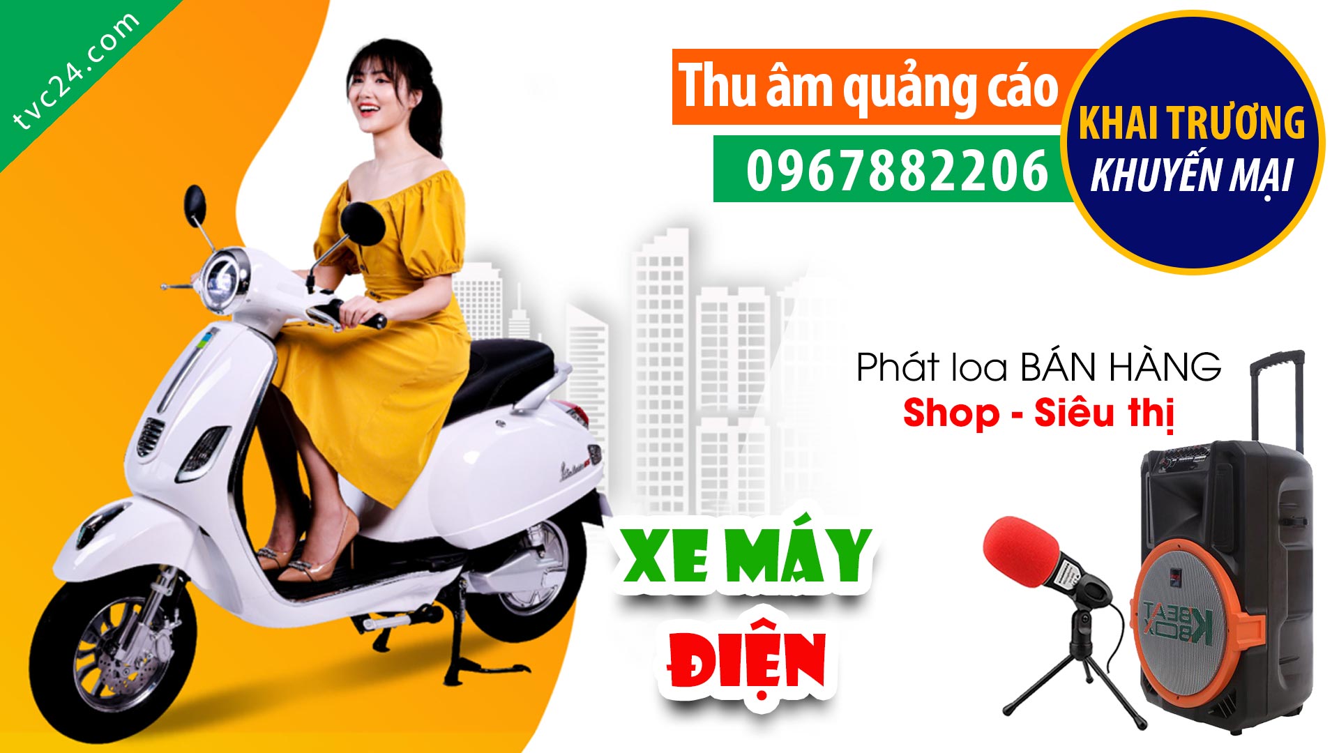 Thu âm quảng cáo Xe điện Tụ Khuyên hay nhất