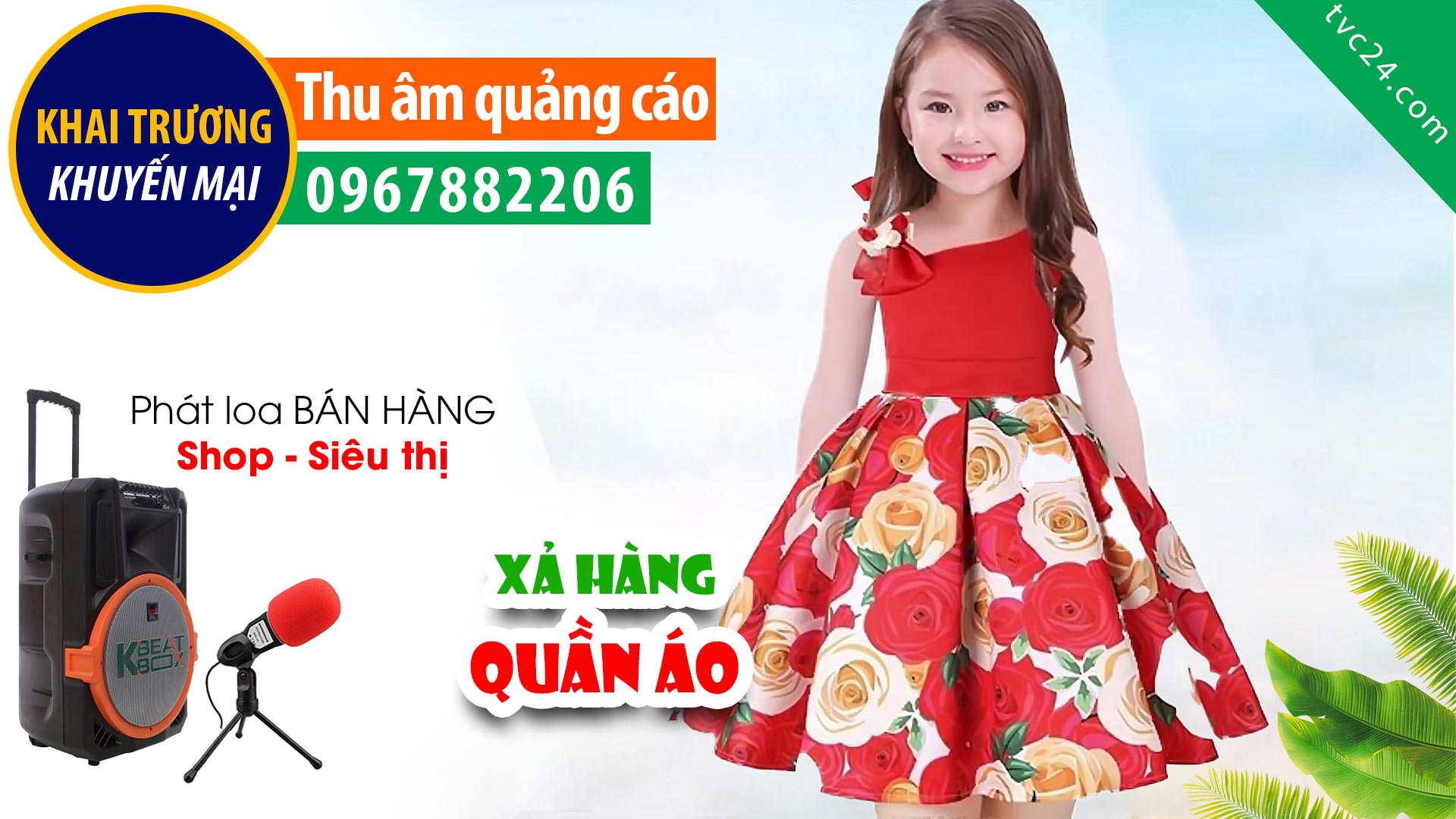 Thu âm Thanh lý xả hàng quần áo trẻ em TVC24 đọc Quảng cáo Cực chất