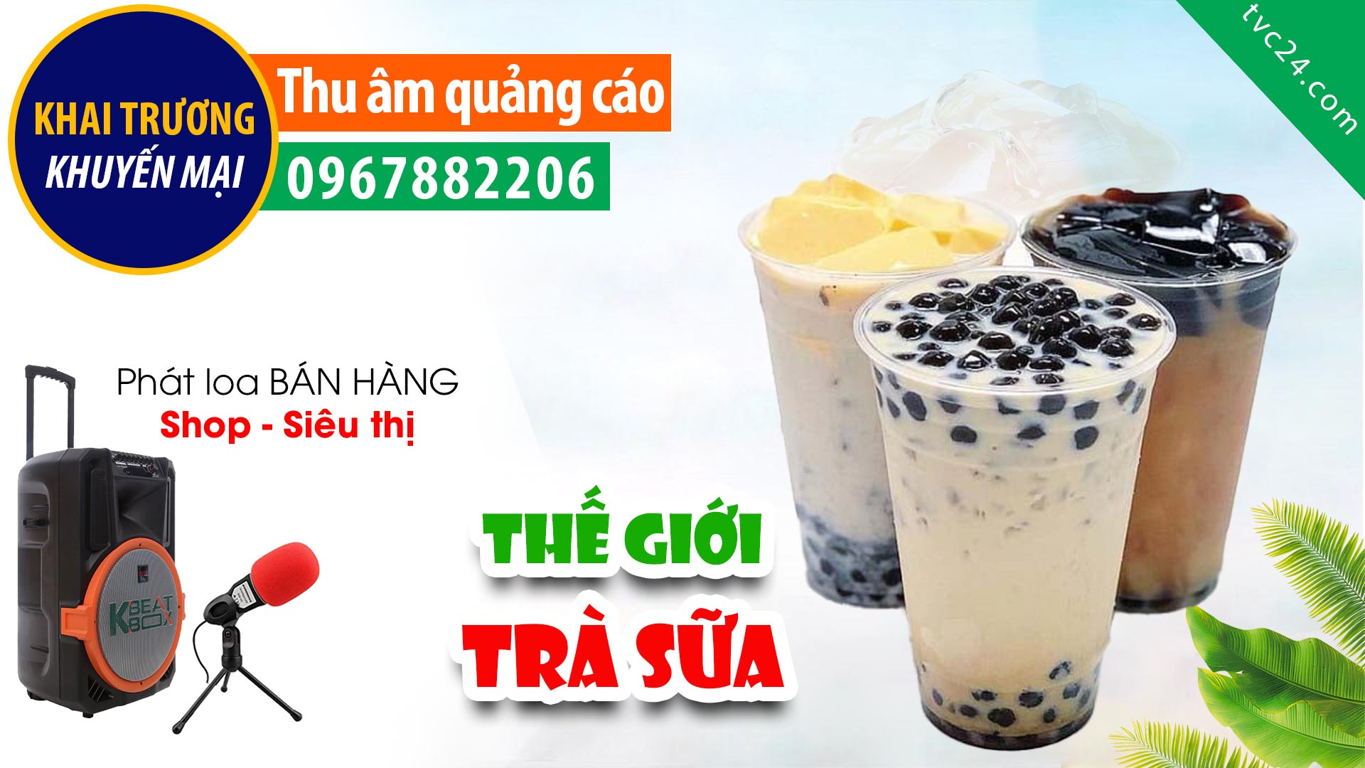 Thu âm Quảng cáo Thế giới Sữa Bỉm trà sữa Thanh Tùng TVC24 đọc Phát thanh