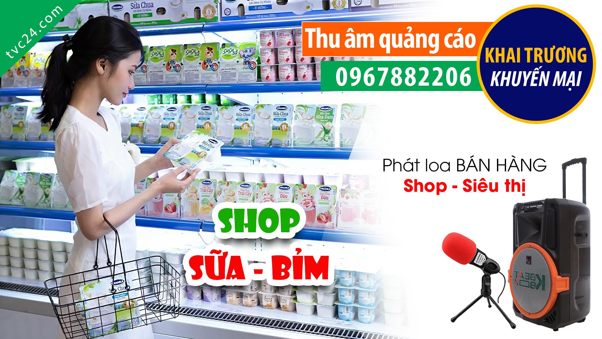 Thu âm quảng cáo Shop bỉm sữa Hảo Huệ TVC24 đọc Khuyến mại