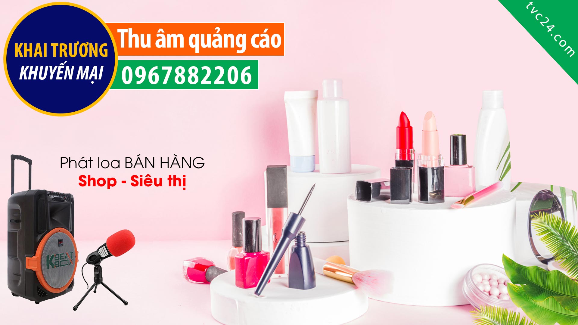 Thu âm quảng cáo shop mỹ phẩm TP plus MC nữ đọc cực hay