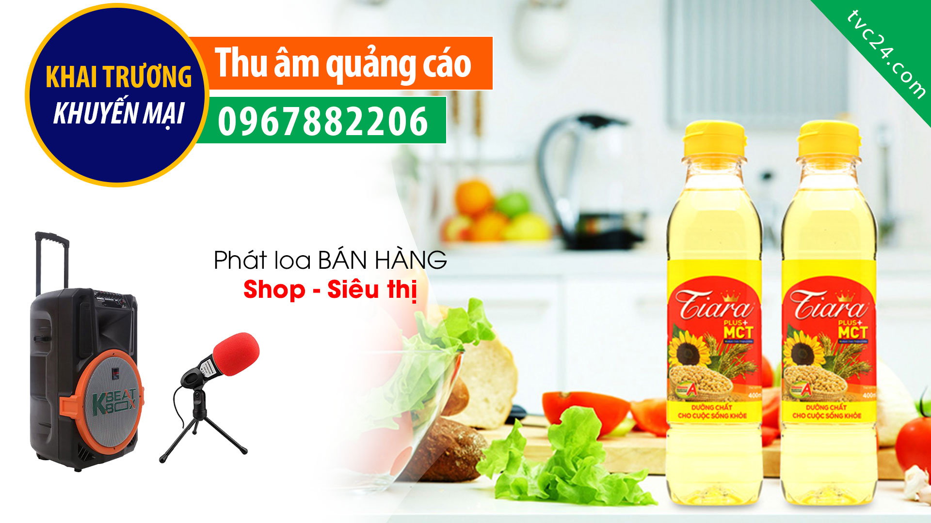 Thu âm quảng cáo dầu thực vật Nortalic TVC24 ghi âm phát loa bán hàng