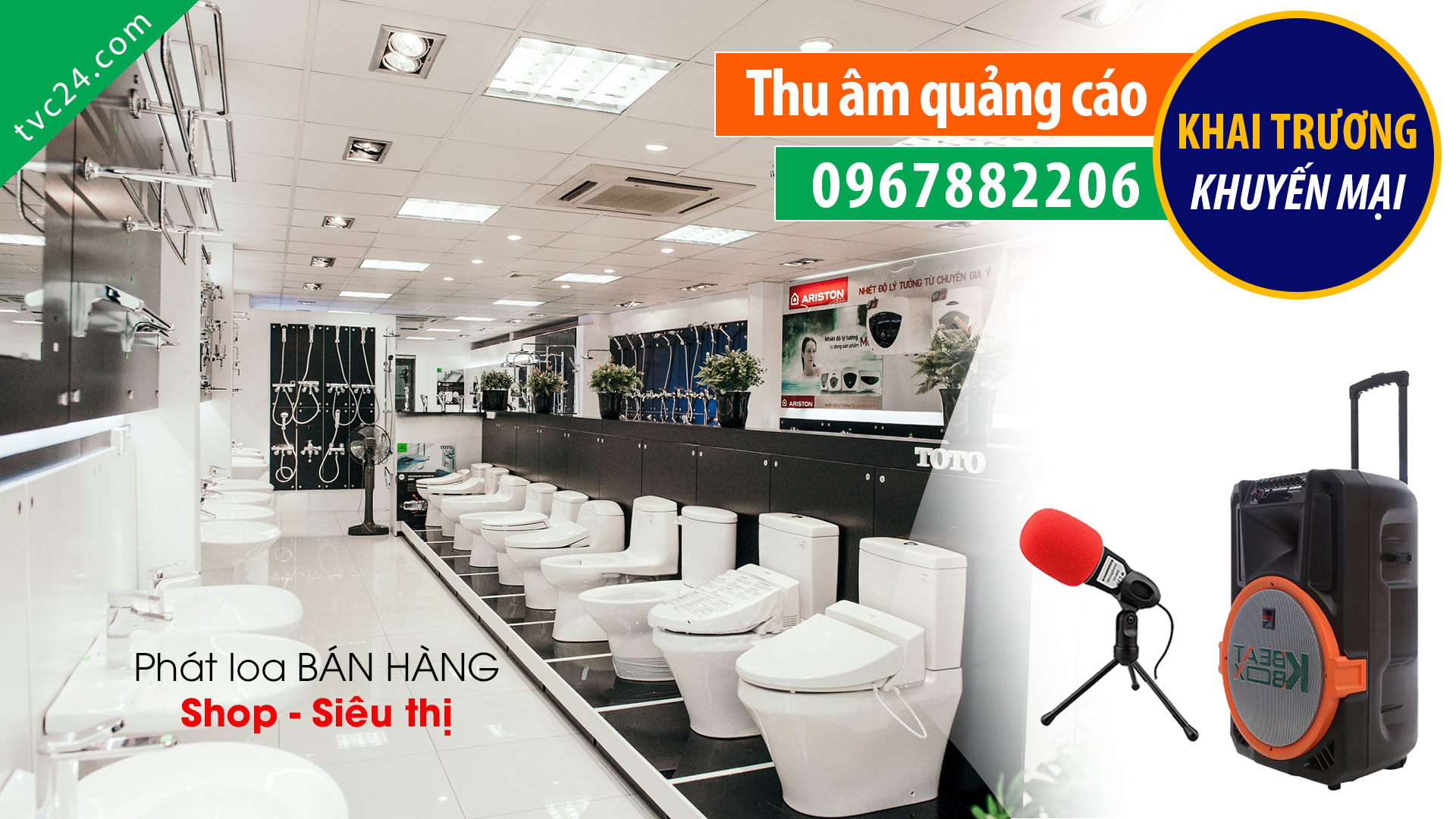Thu âm quảng cáo khai trương Showroom Giang Loan