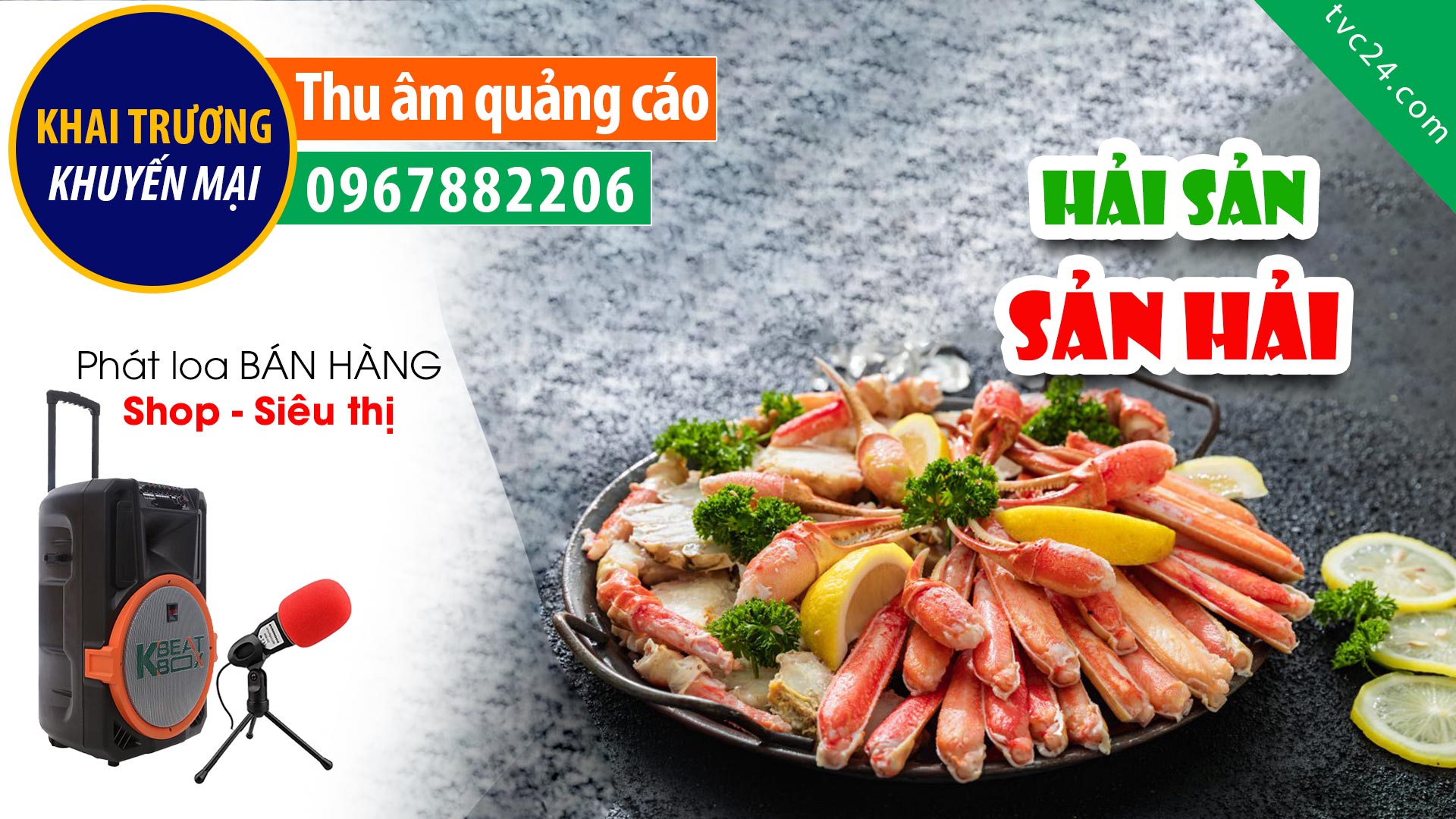 Thu âm Quảng cáo hải sản Natu Food MC đọc Khai trương Hấp dẫn