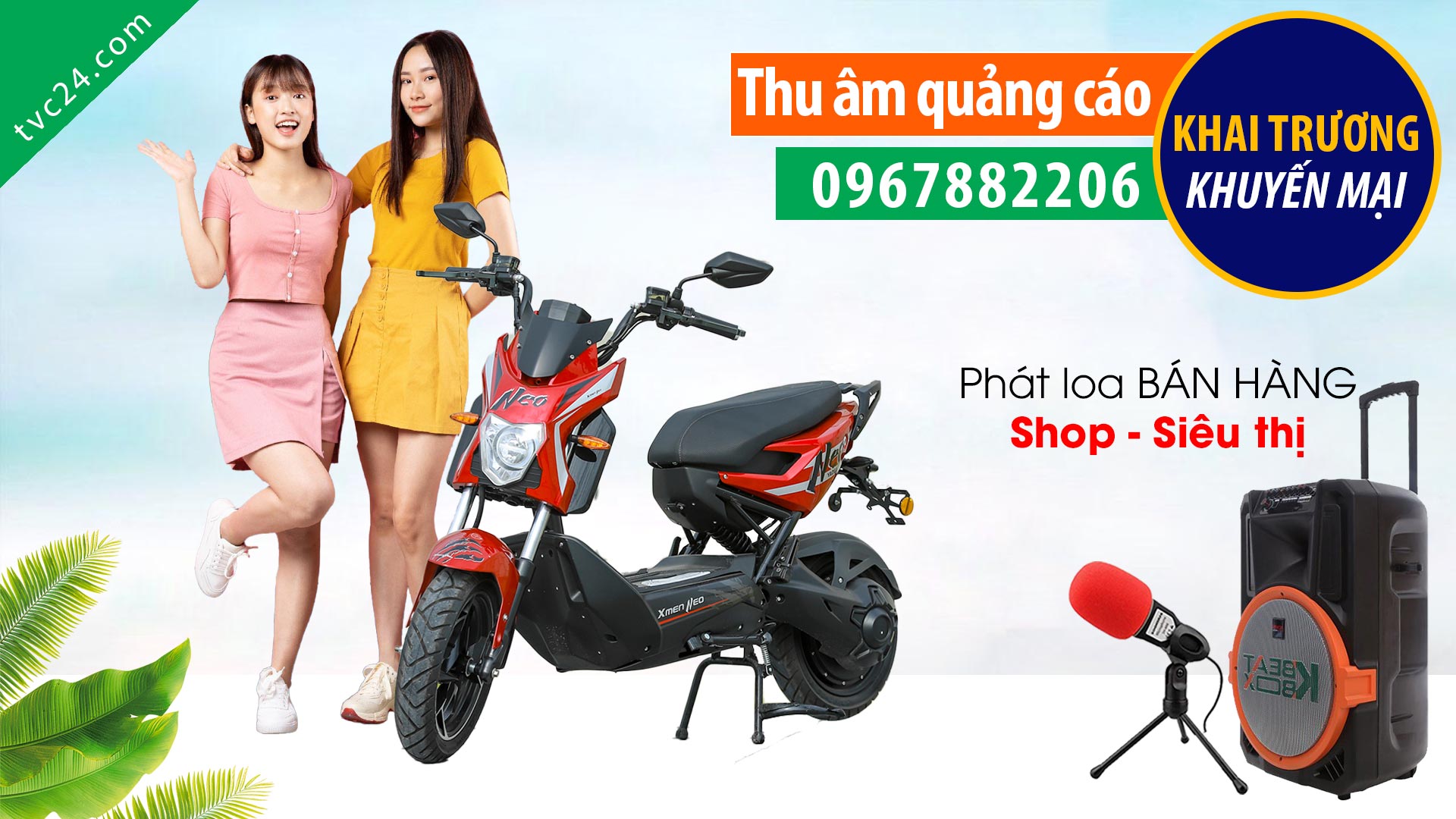 Thu âm quảng cáo Khai trương Trung Cường bike