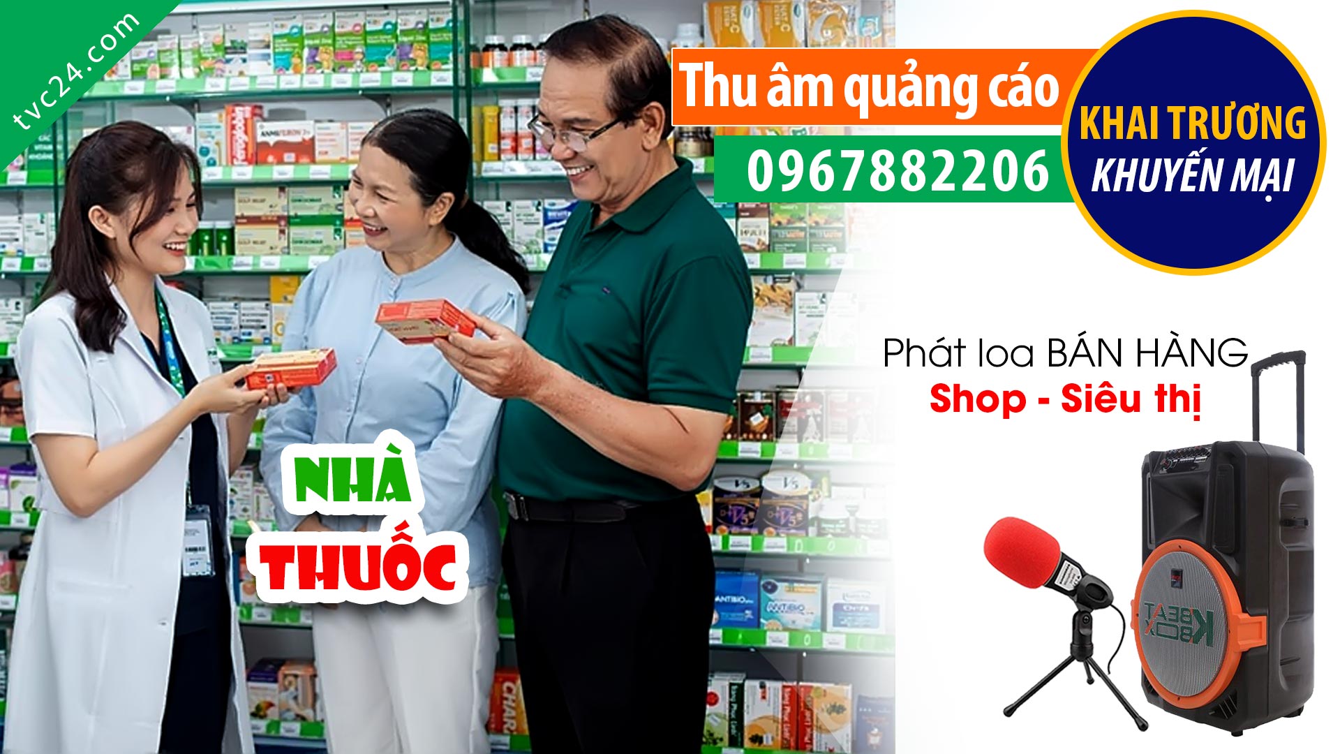 Thu âm Quảng cáo Nhà thuốc Thái Bình MC đọc cực Chất