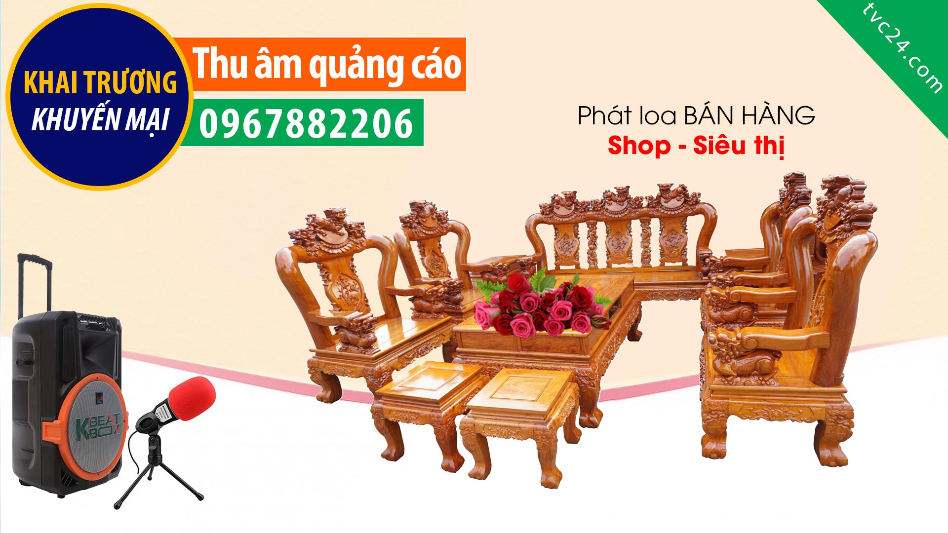 Thu âm quang cáo nội thất Bách Khoa MC đọc Cực cuốn hút