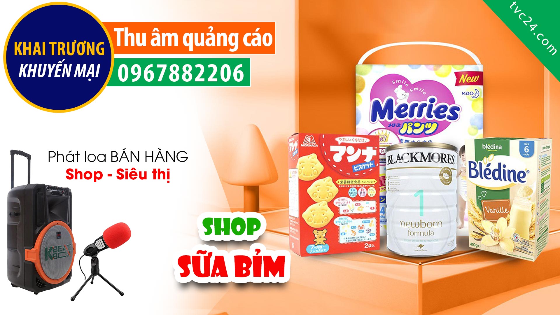 Thu âm Quảng cáo siêu thị mẹ và bé An Chính Diễn Lâm MC đọc Cực thích