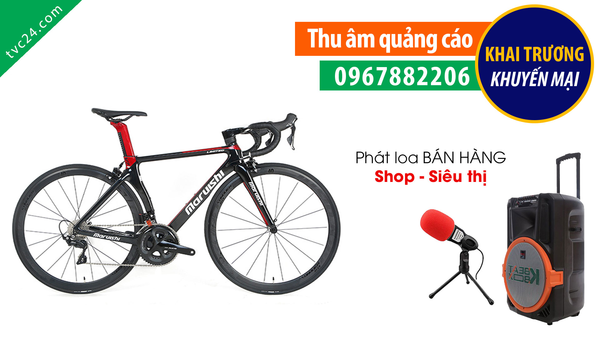 Thu âm quảng cáo khai trương cửa hàng xe đạp thể thao Nguyễn Sơn