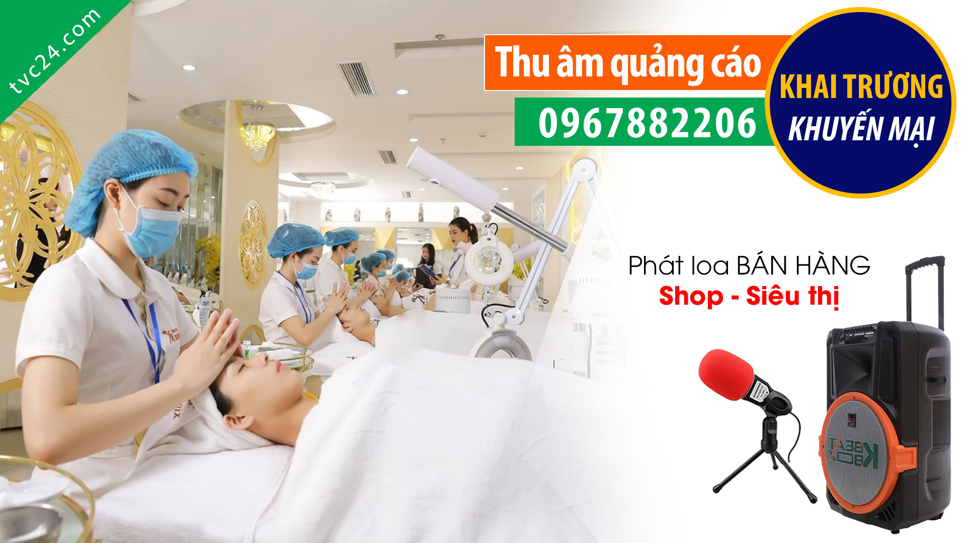 Thu âm quảng cáo khai trương Huỳnh Giao spa MC nữ