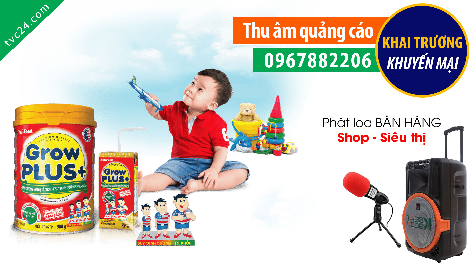 Thu âm quảng cáo Thế giới sữa Trung Kiên