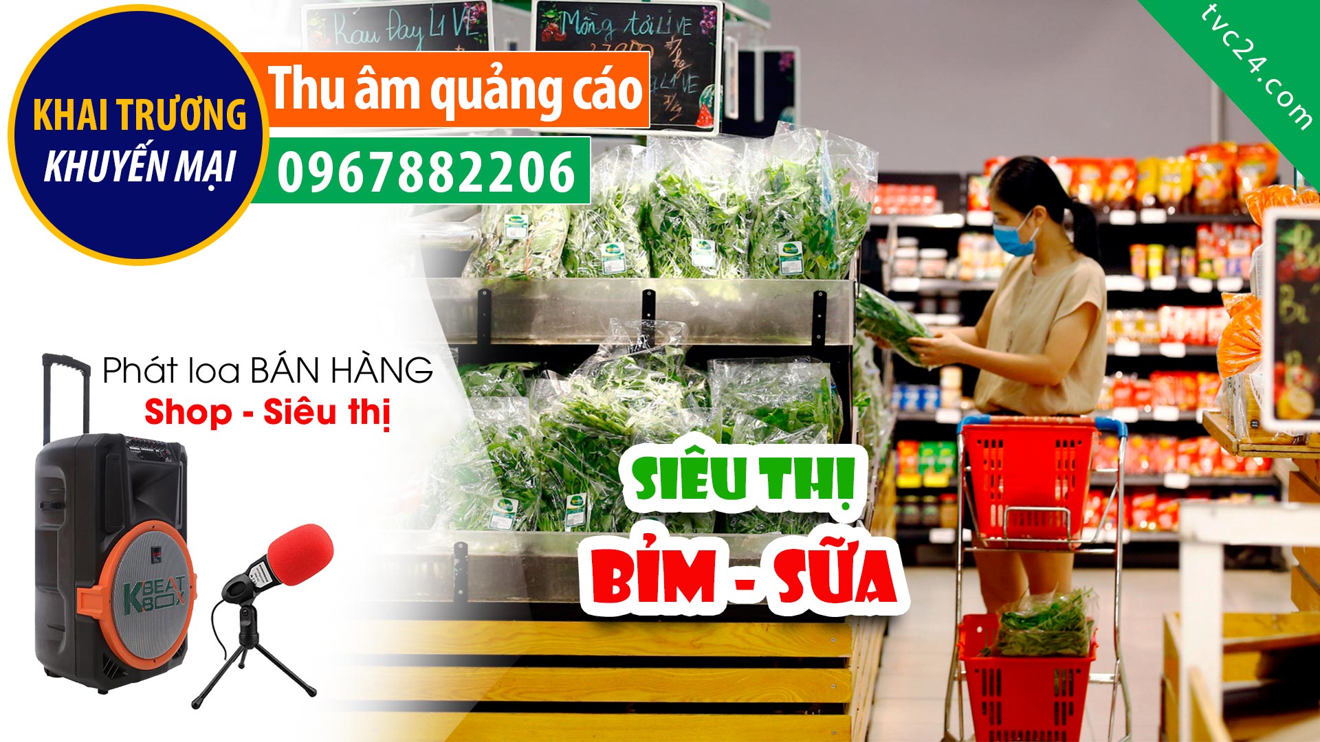 Thu âm siêu thị tiện ích Bảo An mart