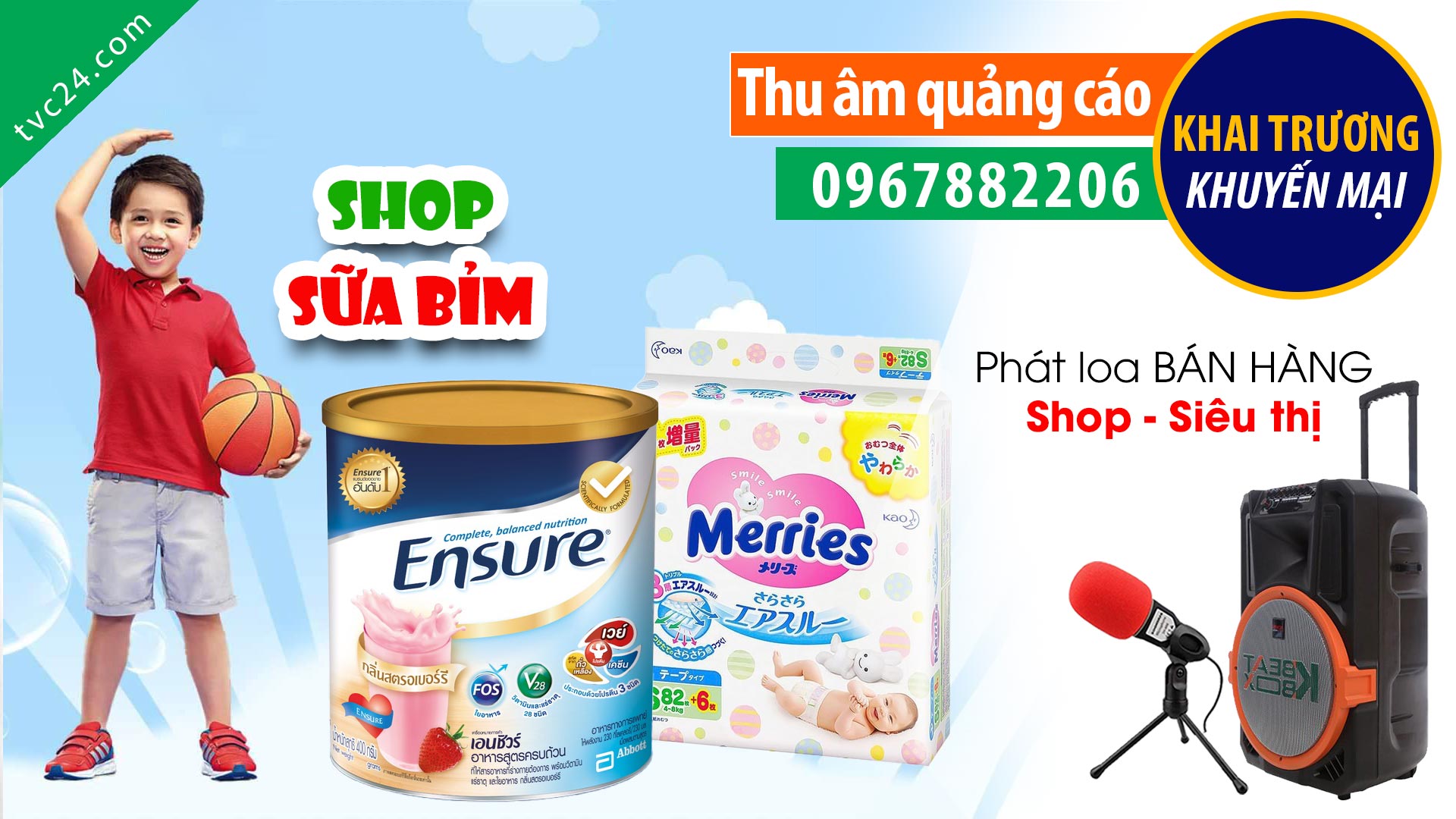 Thu âm quảng cáo sữa bỉm mẹ và bé Kidbaby