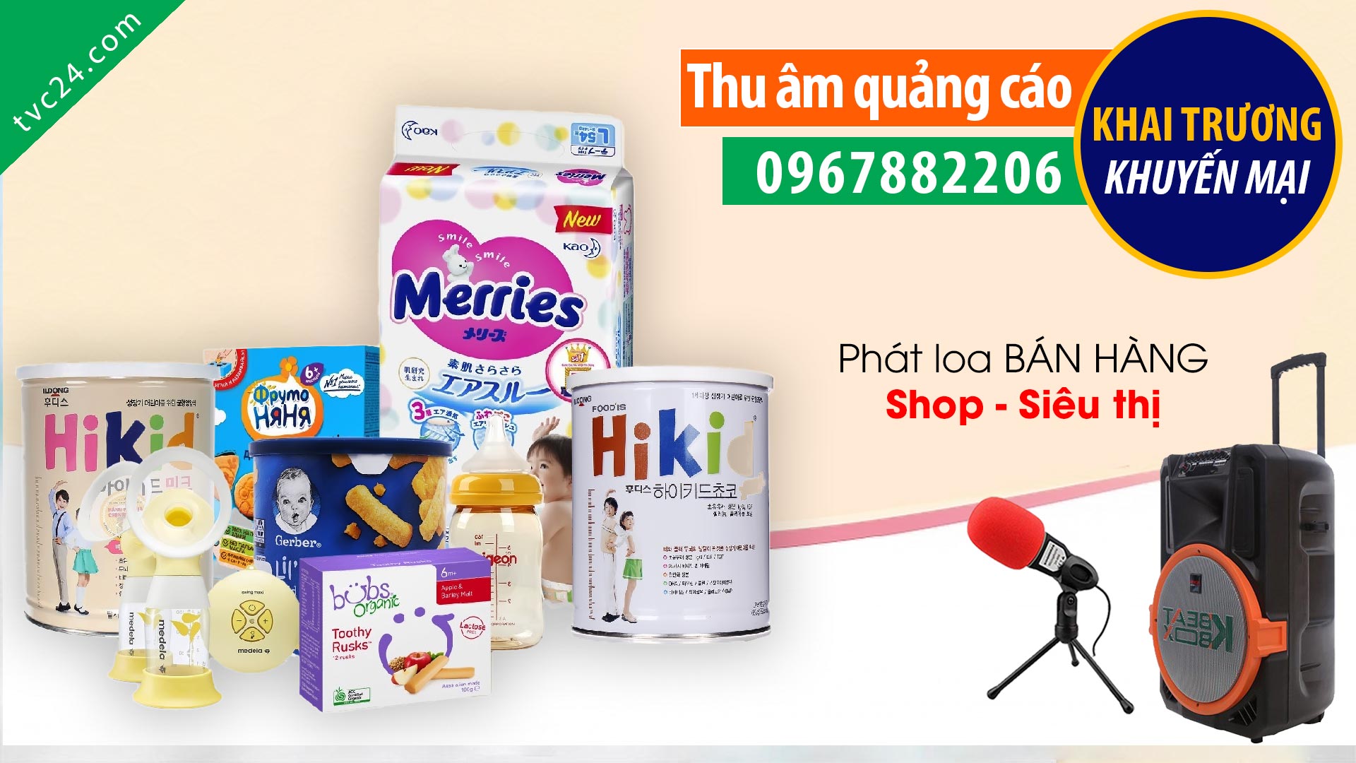 Thu âm quảng cáo shop baby Cường Nguyệt 9 TVC24 đọc Khuyến mại HOT