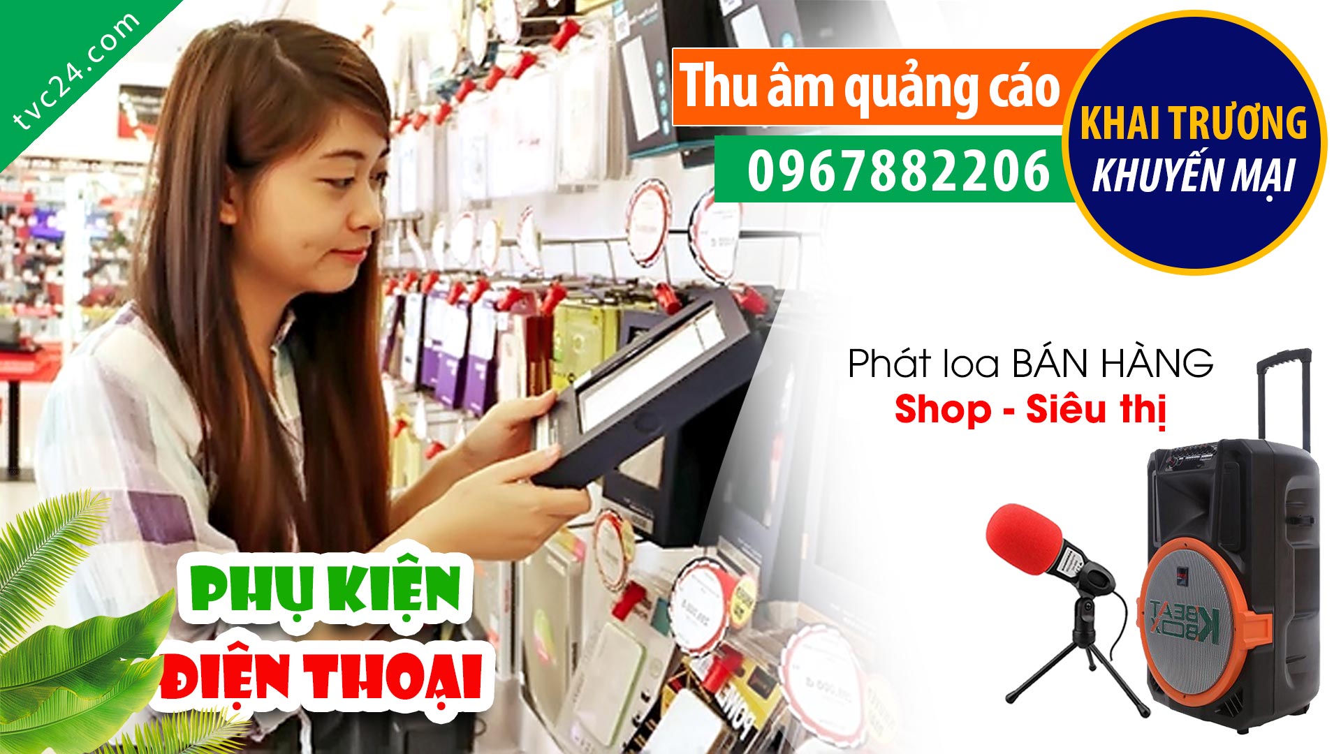 Thu âm shop phụ kiện Oppo Tấn Tài MC đọc Quảng cáo cực Chất