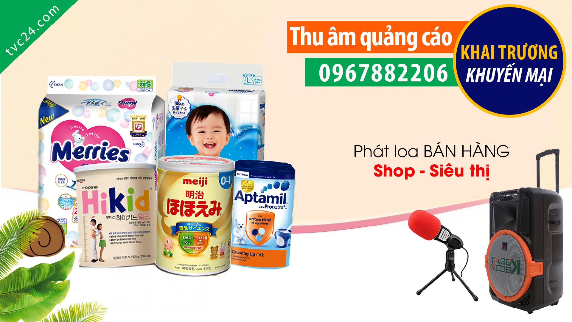 Thu âm quảng cáo bán hàng Thế giới sữa 247