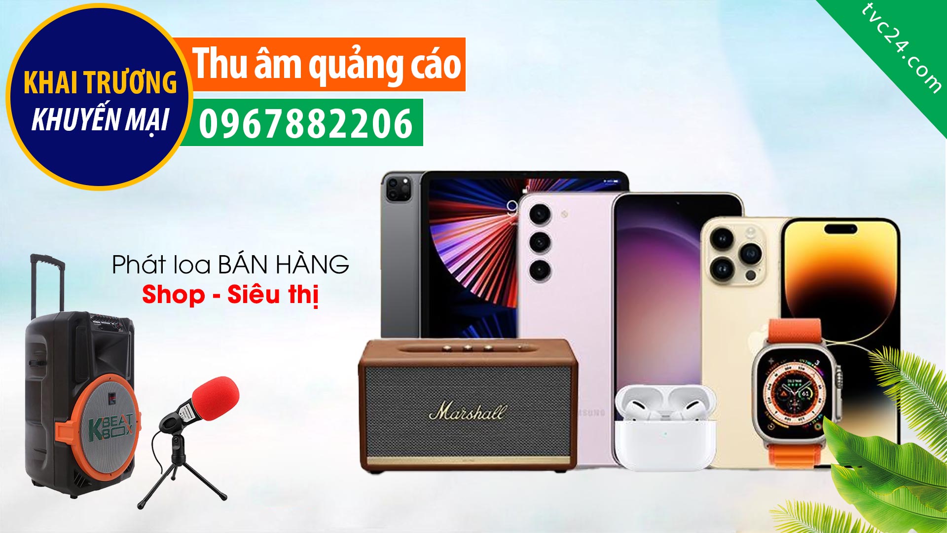 Thu âm phụ kiện điện thoại BYZ Việt Nam MC đọc Khuyến mại