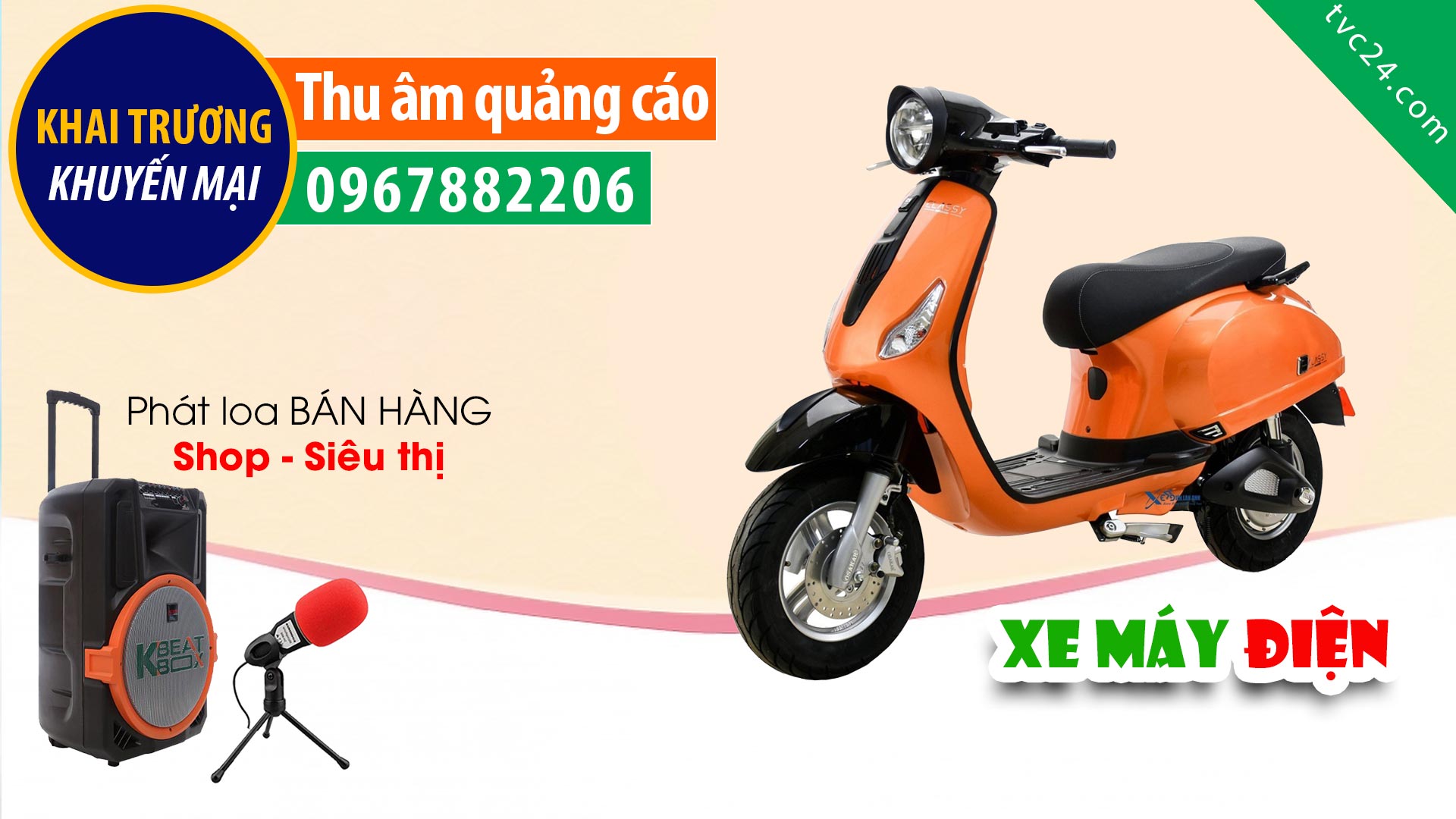 Thu âm Quảng cáo khai trương xe điện Hiền Tâm Osakar