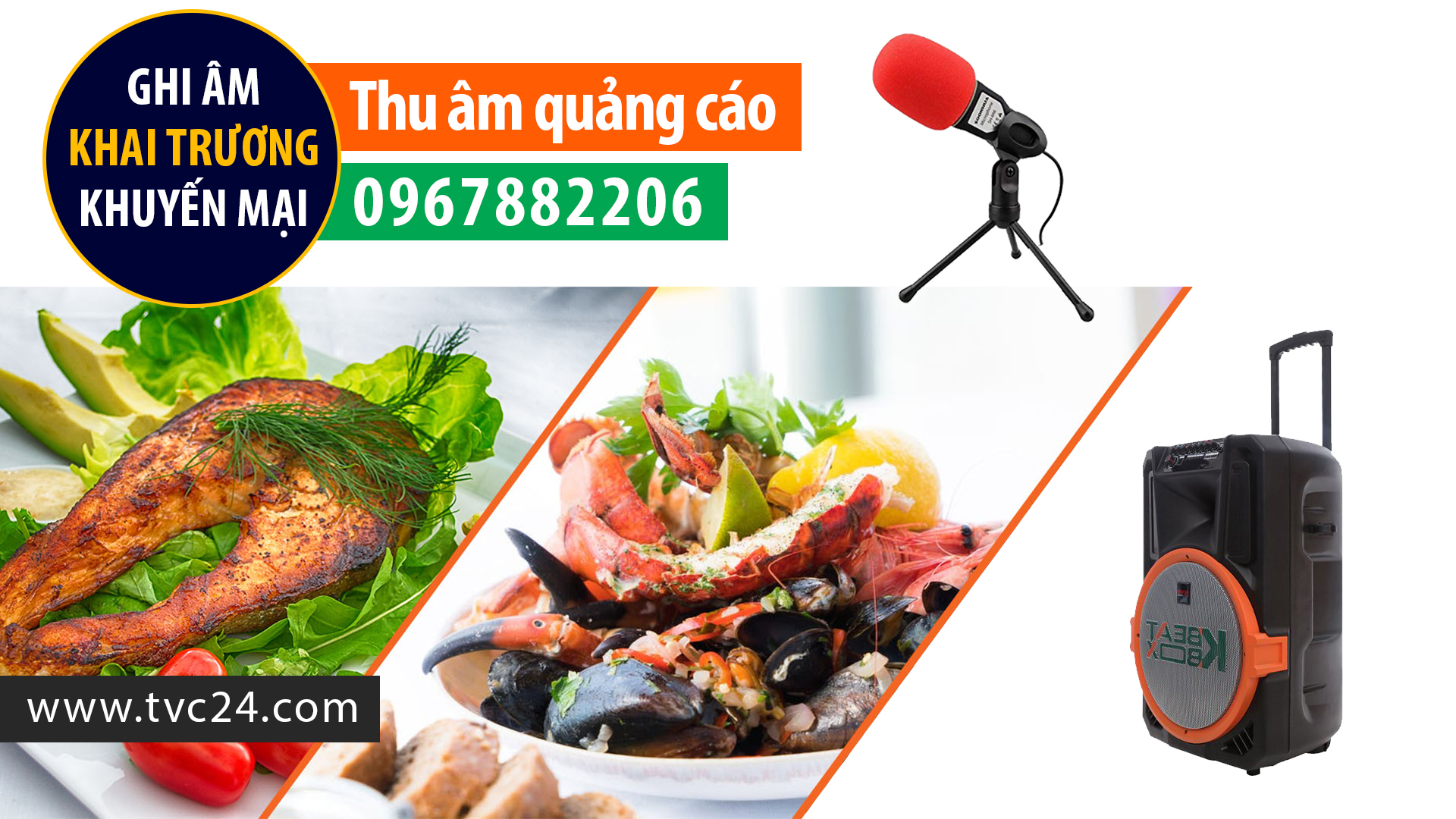 Ghi âm khai trương khuyến mại quảng cáo nhà hàng Vườn Bia Dũng Mắm giọng MC nữ miền Bắc